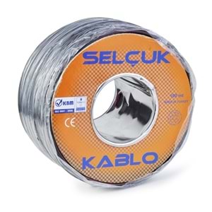 SELÇUK HOPARLÖR KABLOSU 2X0,75 SİYAH 100 METRE