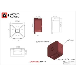OEM TRK-100 KARE KAMERA MONTAJ BUATI BEYAZ