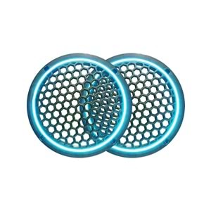 OEM 20CM HOPARLÖR KAPAĞI BUZ MAVİSİ NEON LEDLİ (2 ADET)