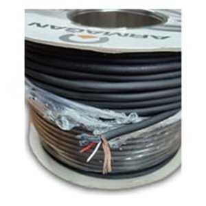 ARMAĞAN STEREO MİKROFON KABLOSU %100 BAKIR 100MT SİYAH