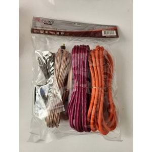 RUBICON SOUND 8GA-KIT POŞETLİ ANFİ KABLO SETİ ( Y KABLOLU)