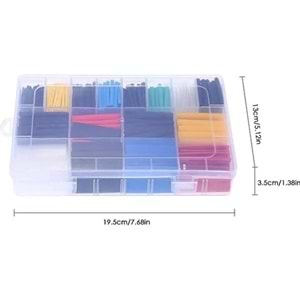 ROSE RC-886 580 PARÇA RENKLİ KUTULU DARALAN MAKARON SETİ