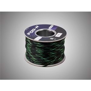 FOR-X X-106YS 6mm KABLO ÇORABI YEŞİL-SİYAH 100M