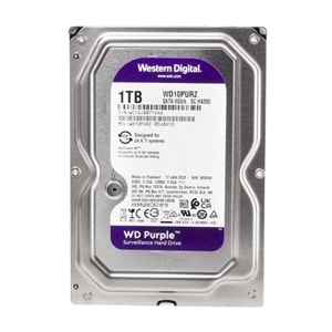 WESTERN DİJİTAL PURPLE WD10PURZ 1TB 7/24 SATA 6Gb/s SC HA500 GÜVENLİK HARDDİSK