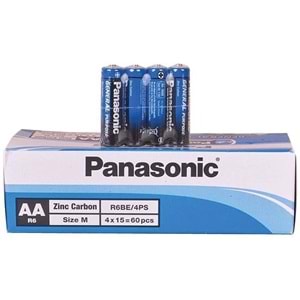 PANASONIC R6BE/4PS AA KALEM PİL 60 LI PAKET MANGANEZ