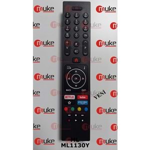 MUKE ML1130Y VESTEL REGAL NETFLIX YOUTUBE TUŞLU Led Tv Kumandası