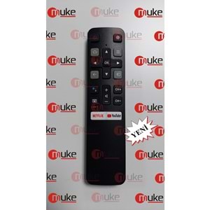 MUKE SESLİ ML0293 TCL RC802V FNR1/HTC120 Netflix Youtube Tuşlu Akıllı LCD LED TV KUMANDASI