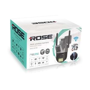 ROSE AHD-30205 Solar Çift Lens Hareket Algılama Gece Görüş DesteğiDış Mekan Wifi Kamera