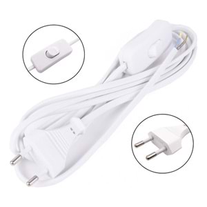 SLine KABLO3322W 1,5M 2 Pin Anahtarlı İthal Power Kablo