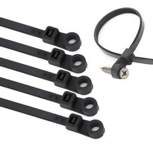 OEM 2.5X100mm Vida Delikli Kablo Bağı SİYAH (Vida Dahil Değildir) (100LÜ PAKET )