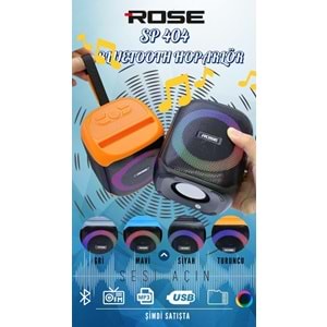 ROSE SP-404 USB/AUX/TF/TYPE-C ŞARJLI MÜZİK KUTUSU