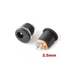 OEM 5,5mmX2,5mm ŞASE SOMUNLU PLASTİK SOKET