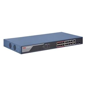 HIKVISION DS-3E1318P-EI 16 PORT 10/100 16 PORT POE 2 PORT UPLINK 230W YONETILEBILIR SWITCH