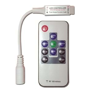 RGB LED KONTROL DEVRESİ RF KUMANDALI MİNİ 12V-24V UYUMLU