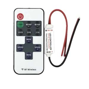 RF Uzaktan Kumandalı Şerit Led Dimmer LED Işık Kontrolü 12V/24V
