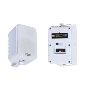 Wöller W-4100T Beyaz 4” Hat Trafolu Duvar Hoparlörü / 100 Watt Max. / 8 Ohm / 210*135*113 mm