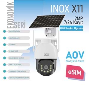 INOX X11 2MP Solar Güneş Enerjili 4g Esim destekli kamera