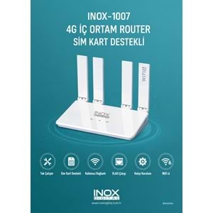 INOX-1007 4G SIM KARTLI ROUTER İÇ ORTAM WIFI VE RJ45 ÇIKIŞLI