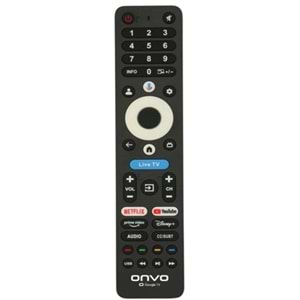 ORJİNAL ONVO GOOGLE TV SES KOMUTSUZ KUMANDA SX2204-IR