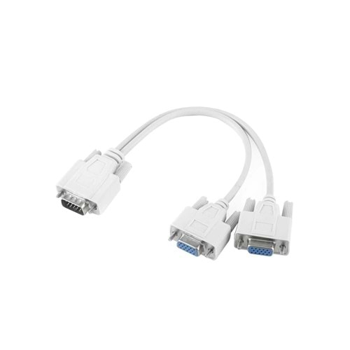 Vga Kablo Çoklayıcı 1 Erkek 2 Dişi 25cm