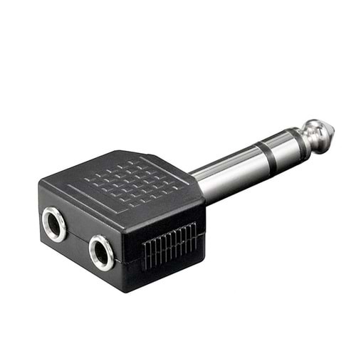 ÇEVİRİCİ JACK 6,3MM STEREO ERKEK TO 3,5MM 2 DİŞİ