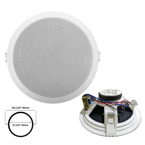 FULLY K-1421G Alçıpan Tavan Hoparlör 16cm 10 Watt Trafolu Beyaz
