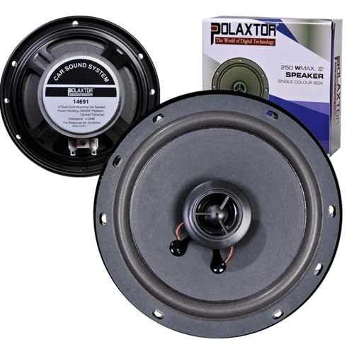 POLAXTOR PLX-14691 Oto Hoparlör 16cm 250 Watt Tweeterli 1 Adet