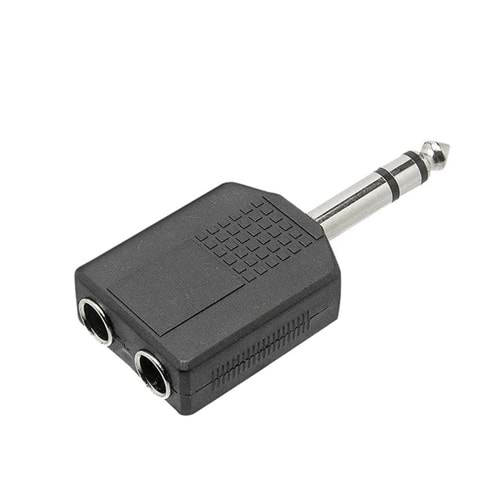 ÇEVİRİCİ JACK 6,3MM STEREO ERKEK TO 6,3MM 2 DİŞİ