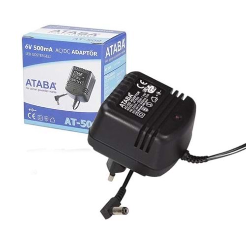 ADAPTÖR 6V 500MA AC/DC ATABA AT-506