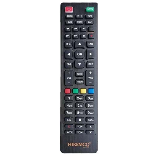 AKILLI KUMANDA HIREMCO ZAPPER COMBO HD 2019 IPTV VOD TUŞLU YAZISIZ