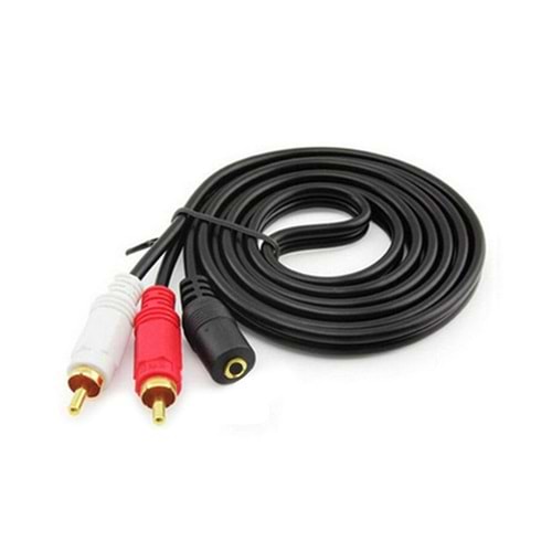 KABLO 2RCA ERKEK TO 3,5MM DİŞİ 1,5MT POLAXTOR