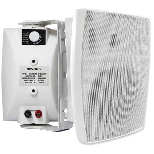 NWORK NX-6 SÜTUN Sütun Hoparlör 16cm 40 Watt Trafolu Trafosuz Beyaz 1 Adet