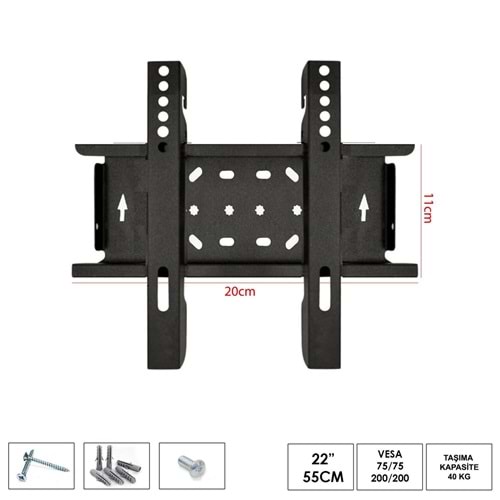UFİX 2011 Lcd Askı Aparatı Sabit 22 İnç 55cm