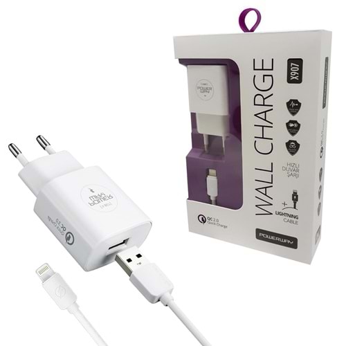 POWERWAY X-907 Şarj Aleti Set İphone 2,1A