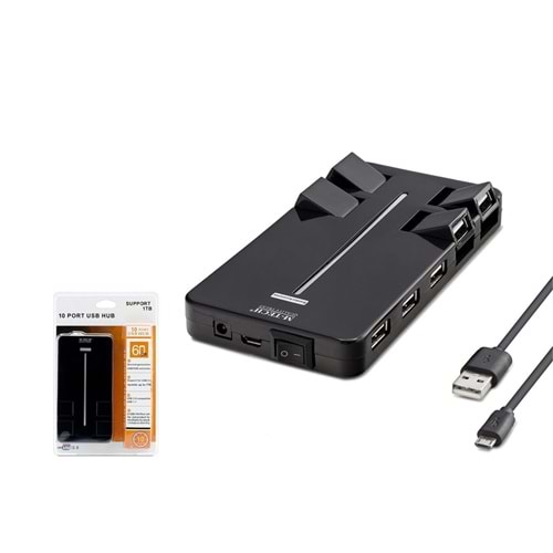 HADRON HN-157 Usb Hub 2,0 Çoklayıcı Anahtarlı 10 Port