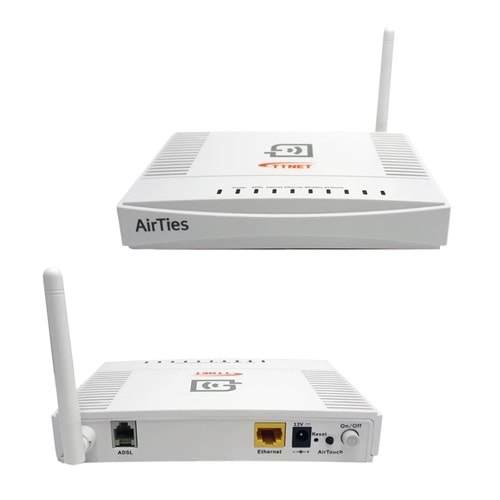 TTNET AIRTIES RT-206V4 Kablosuz Modem Router 1 Port 150 Mbps Adsl2