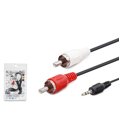 KABLO 2RCA AUX 3,5MM 1,5MT HADRON HDX-1042