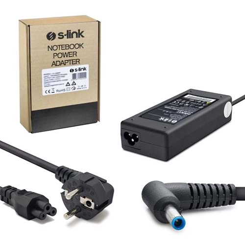 NOTEBOOK ADAPTÖR 65W 19,5V 3,33A 4,5X3,0MM HP ORTASI İĞNELİ S-LİNK SL-NBA19