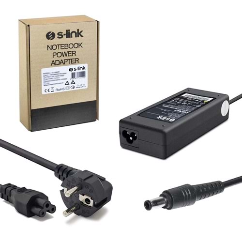 NOTEBOOK ADAPTÖR 60W 16V 3,75A 5,5X3,0MM ORTASI İĞNELİ SAMSUNG S-LİNK SL-NBA96/CLS-316