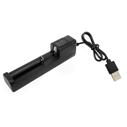 NARİTA HD-9668A Pil Şarj Aleti Tekli Usb 18650-26650-16340-14500-AA-AAA
