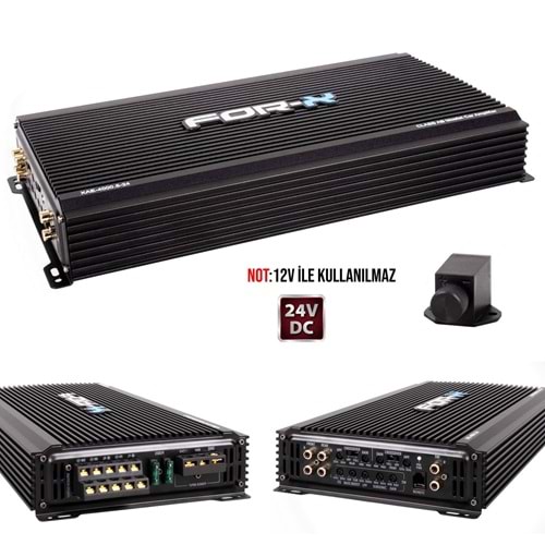 OTO ANFİ 4000W 5 KANAL 24V BASS KONTROL FOR-X XAE-4000,5-24