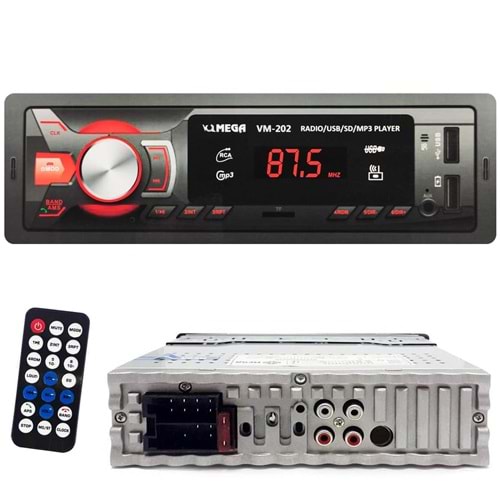 MEGA VM-202 Oto Teyp 4X50 Watt Bluetooth