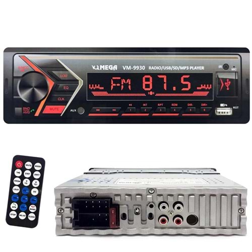MEGA VM-9930 Oto Teyp 4X55 Watt Bluetooth