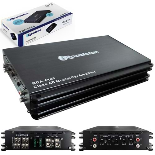 ROADSTAR RDA-6140 Oto Anfi Stereo 3000 Watt 4 Kanal