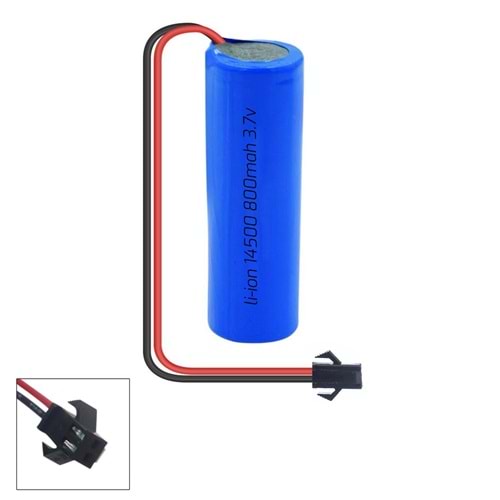 EFCELL ŞARJLI PİL SOKETLİ 3,7V 800MAH 14500 Lİ-İON