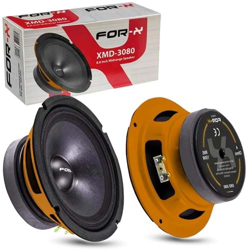 FOR-X XMD-3080 Oto Midrange 20cm 300 Watt Turuncu 2 Adet