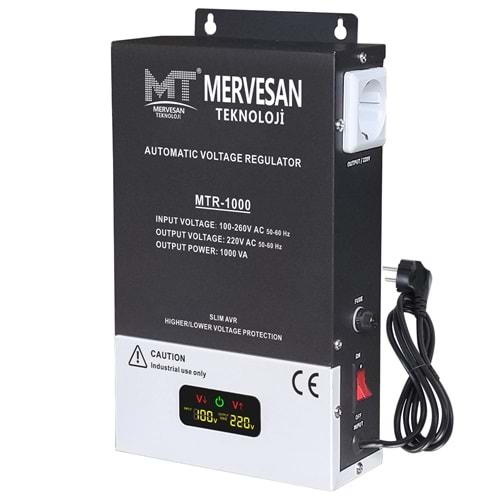 OTOMATİK VOLTAJ REGÜLATÖRÜ (KOMBİ TV) 1000W MERVESAN MTR-1000