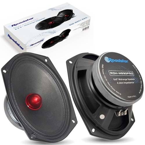 ROADSTAR RDH-M690PRO Oto Midrange Oval 6X9 İnç 500 Watt 2 Adet