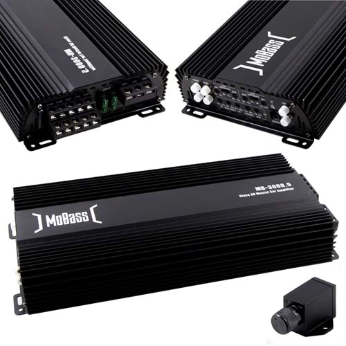 MOBASS MB-3000.5 OTO ANFİ 5000W 5 KANAL BASS CONTROL