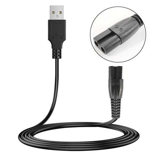 TIRAŞ KABLOSU USB 1MT SİYAH NO12 G-53512